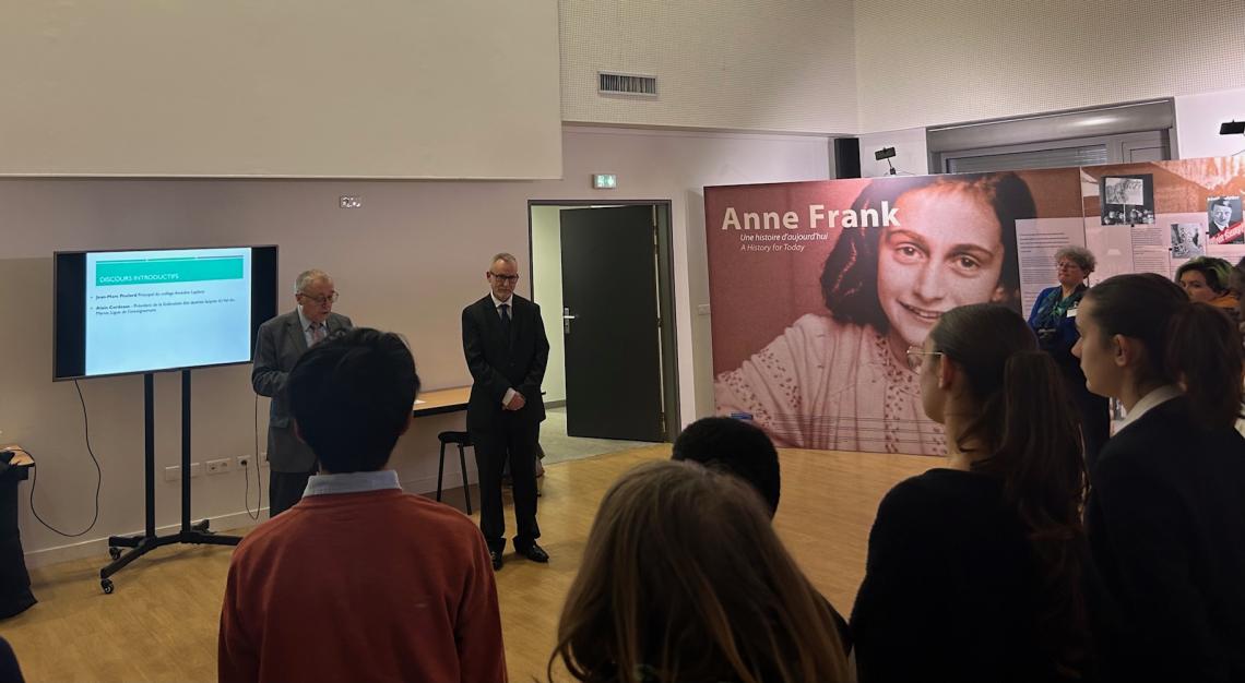 Cérémonie de clôture de l'exposition "Anne Franck, une histoire d'aujourd'hui"